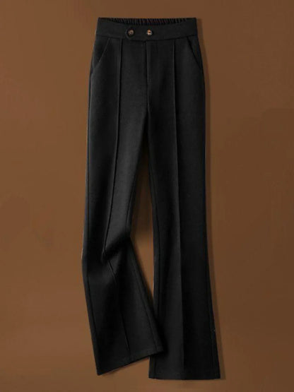 | Wool-Blend Flare Trousers