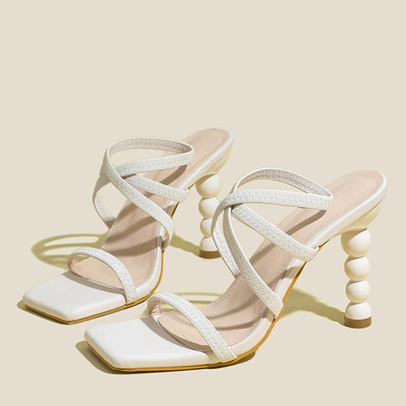 Unique Style High Heels Women Slip-On Sandals