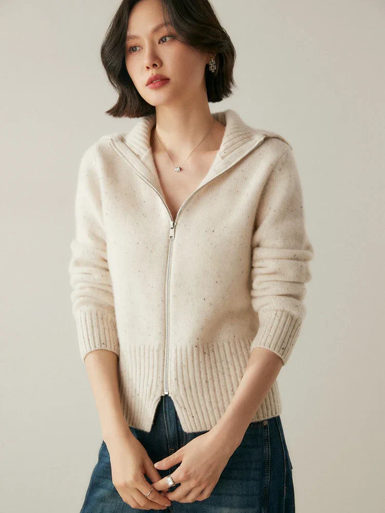 | Cashmere Zip Cardigan