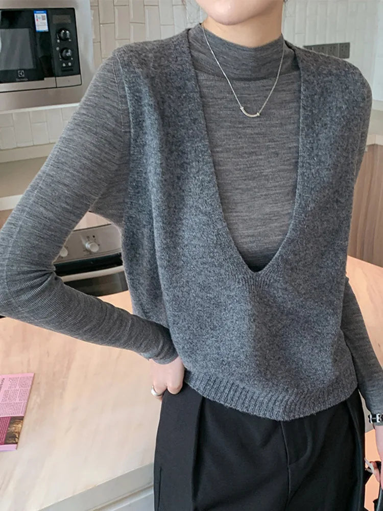 | Deep-V Wool Vest