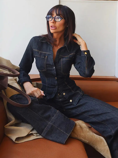 | Button Denim Set