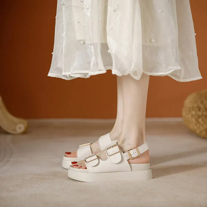 | Leather Platform Sandal