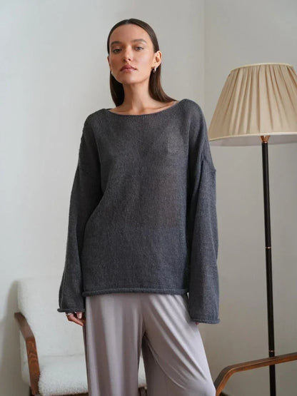 | Relaxed Crewneck Sweater