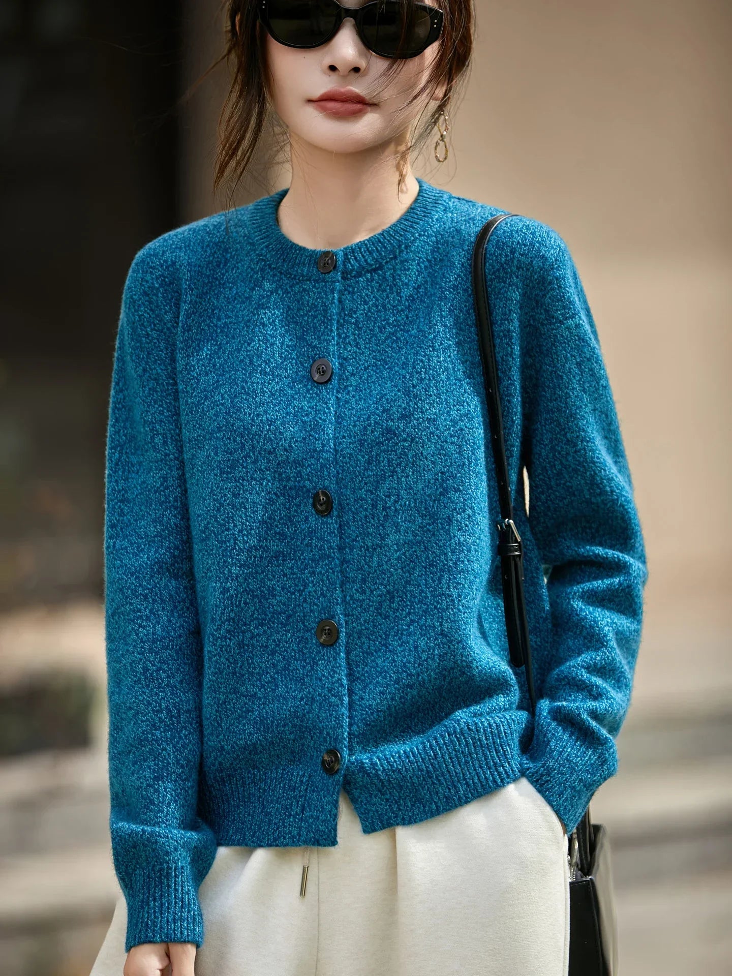 | Chunky-Knit Alpaca-Blend Cardigan