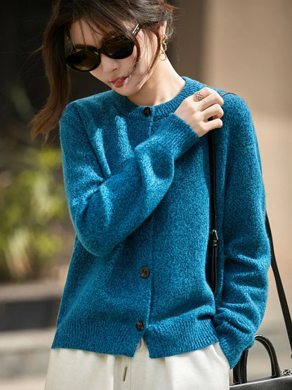 | Chunky-Knit Alpaca-Blend Cardigan