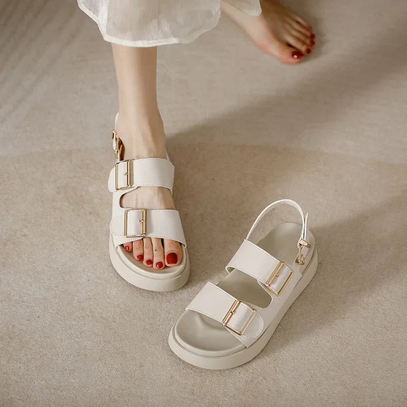 | Leather Platform Sandal