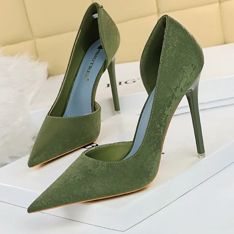 Designer Woman Pumps Pointed Toe High Heels for Parties
