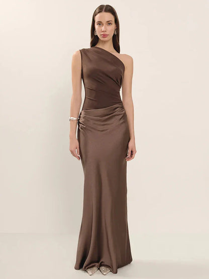 Satin Patchwork Sleeveless Club Bodycon Dress