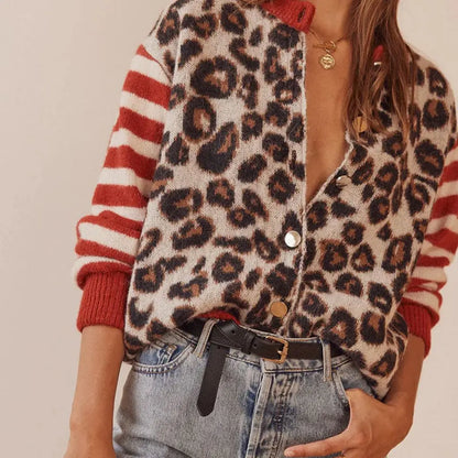 | Leopard Striped Top
