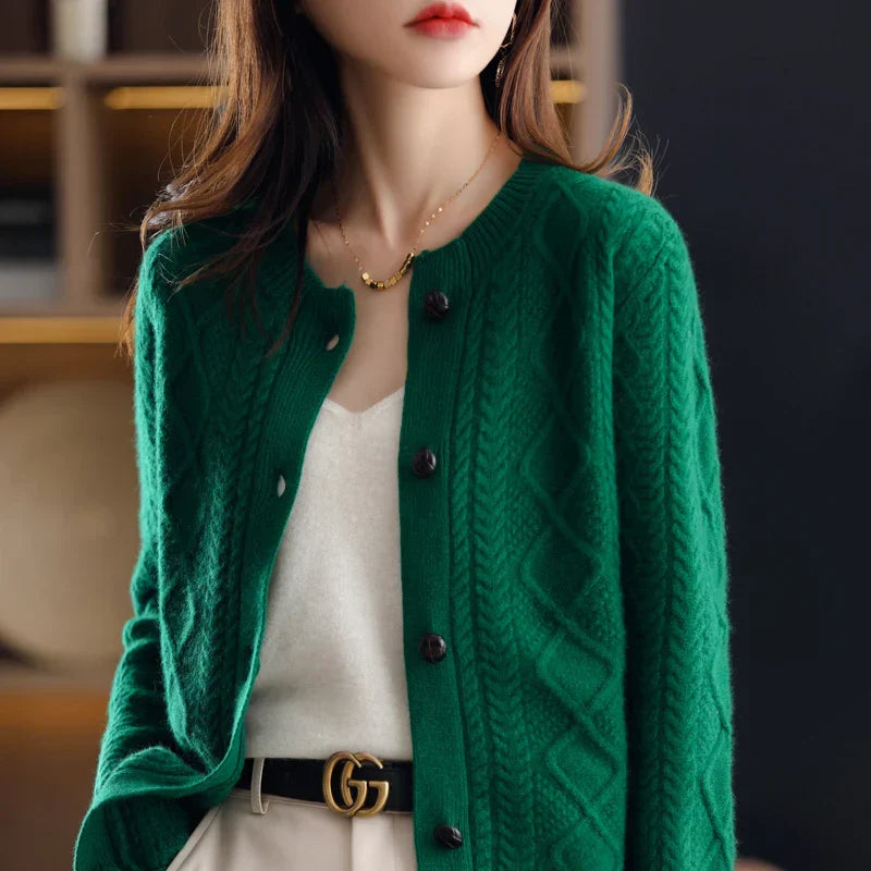 | Cable Cashmere Cardigan