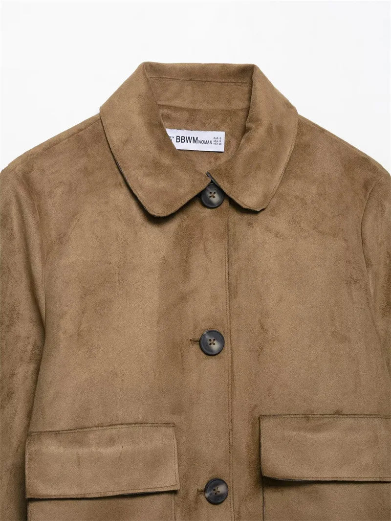 | Suede Cropped Jacket