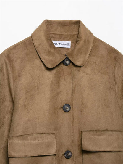 | Suede Cropped Jacket