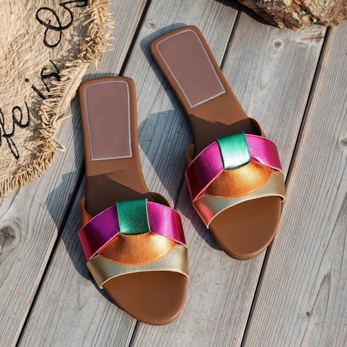 | Flat Buckle Sandals