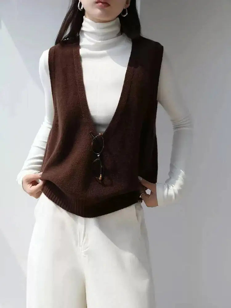 | Deep-V Wool Vest