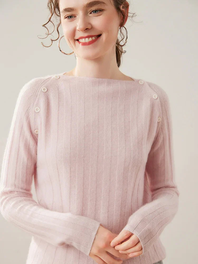 | Buttoned Cashmere Sweater