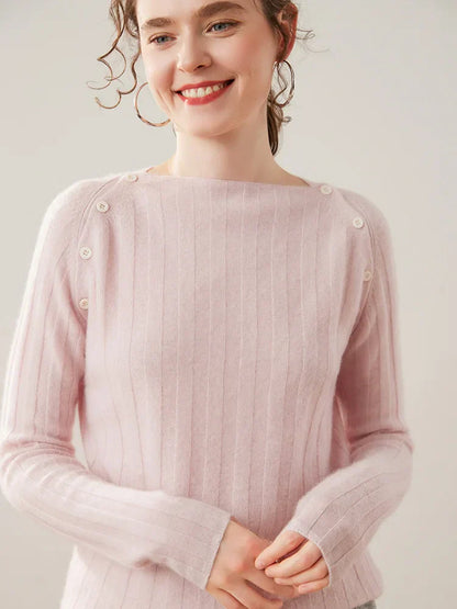 | Buttoned Cashmere Sweater