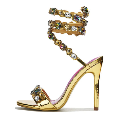 Crystal Back Strap Sandals for Summer