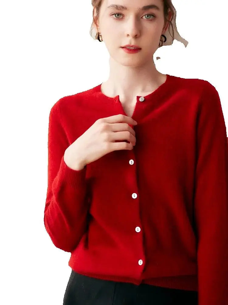 | Cashmere Crew Cardigan