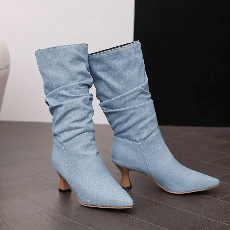 | Mid-Calf Heel Boots