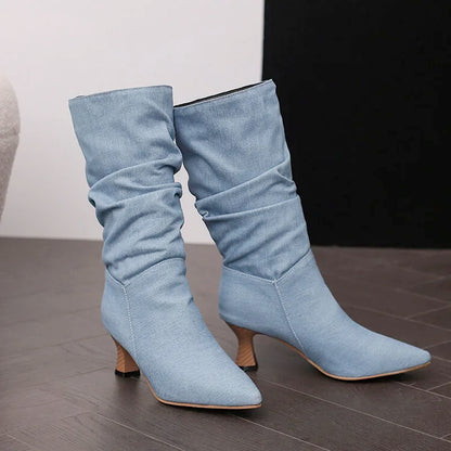 | Mid-Calf Heel Boots