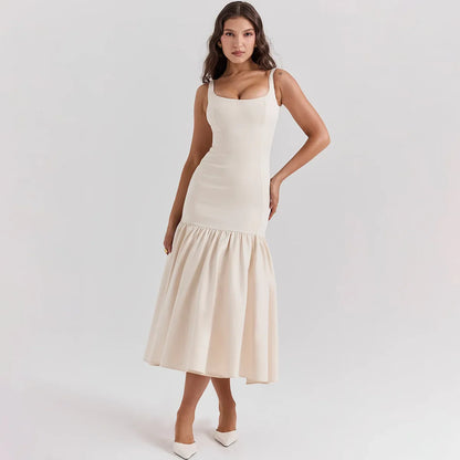 Plunge Splice Hip Wrap Maxi Dress