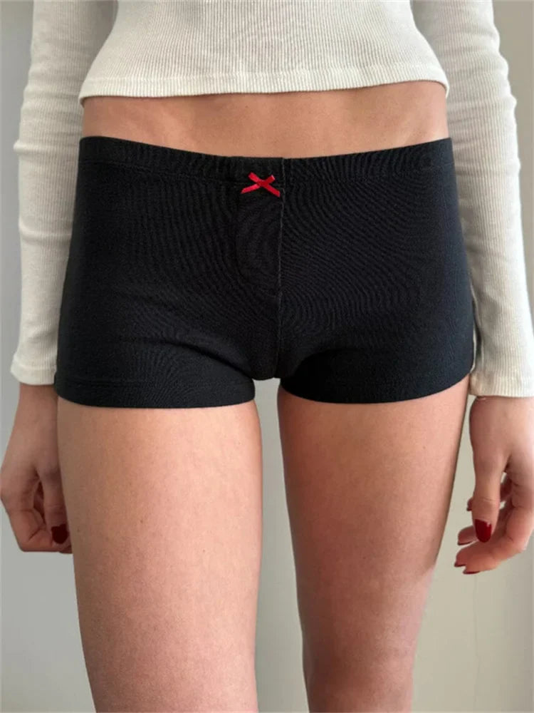 Star Print Knee Denim Short
