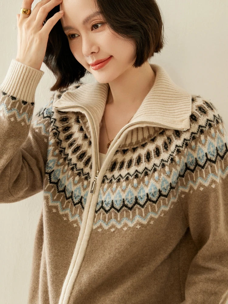 | Cashmere Zip-Up