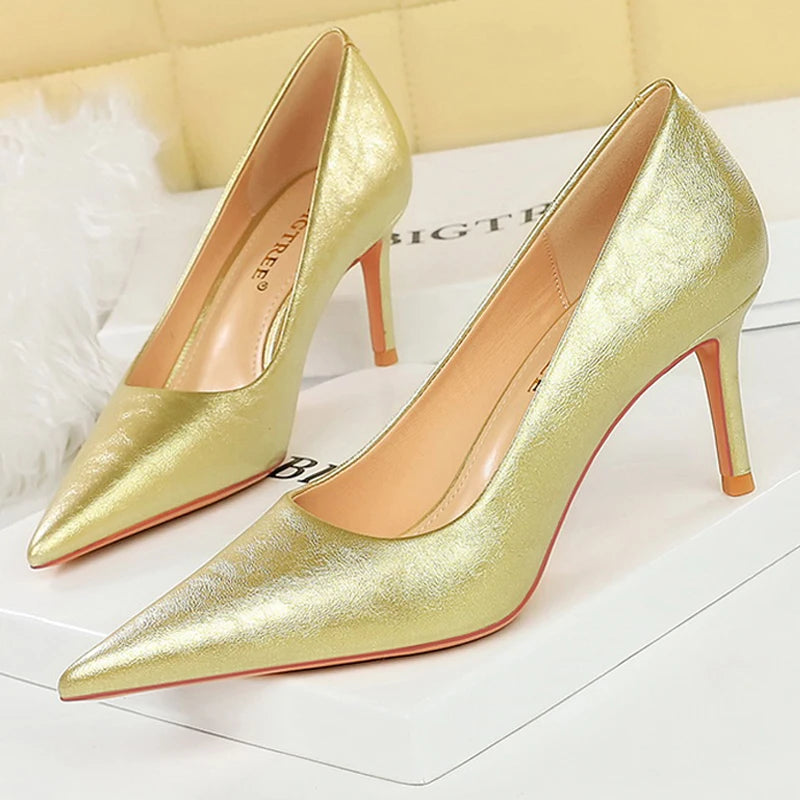 Elegant Retro Banquet High Heels Stilettos for Women