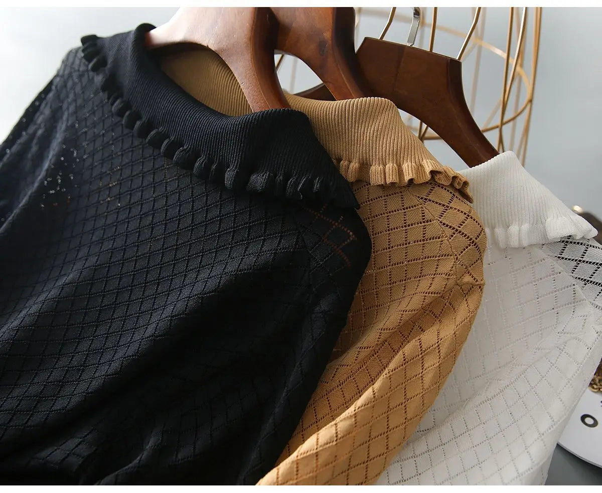 | Knit Top in Diamond Pattern