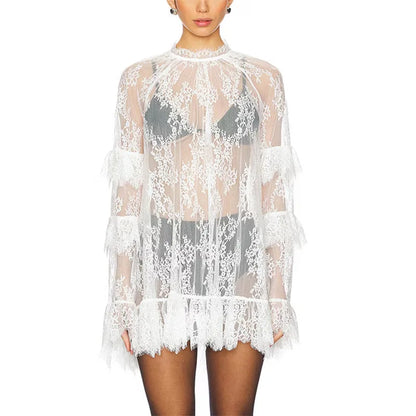 Niki Lace Sheer Dress