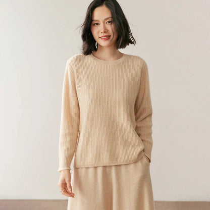| Ribbed Cashmere Crewneck