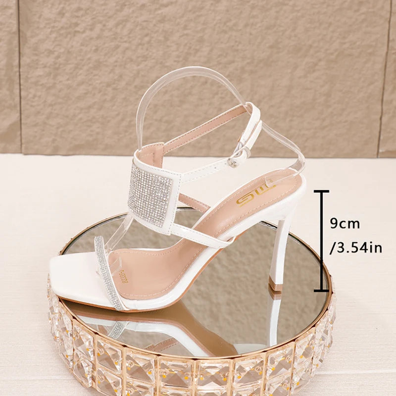 New elegant high-heeled sandals for summer
