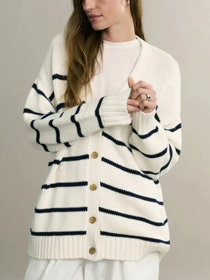 | Organic Striped Cardigan