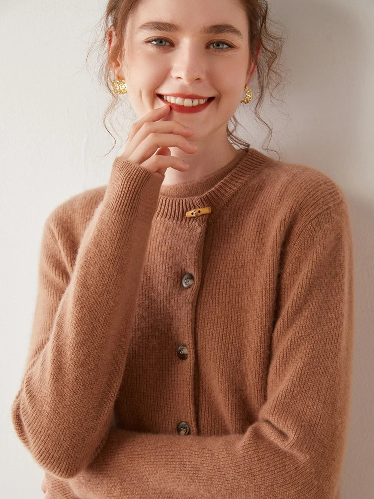 | Cashmere Button Cardigan