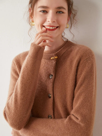 | Cashmere Button Cardigan