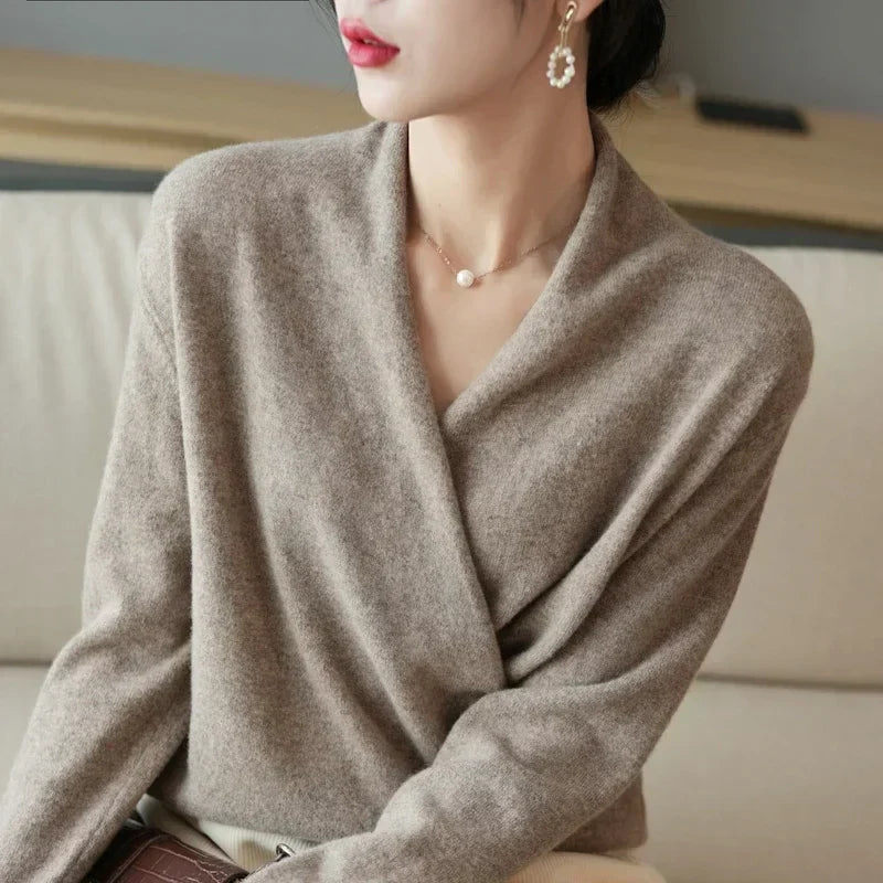 | V-Neck Knit Sweater