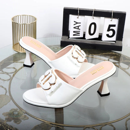 Women's summer sandals with thin high heels