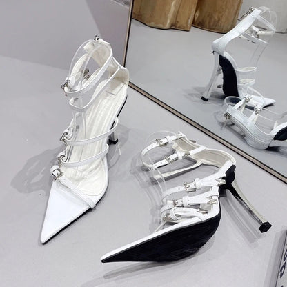 Narrow Band Women Sandals with New Design Buckle