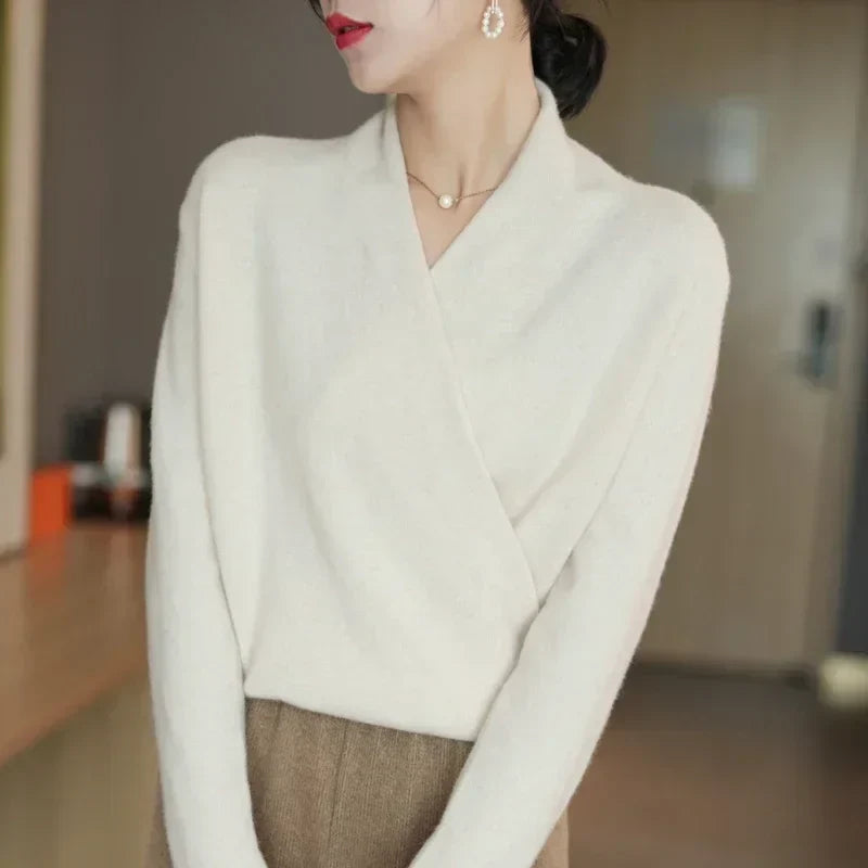 | V-Neck Knit Sweater