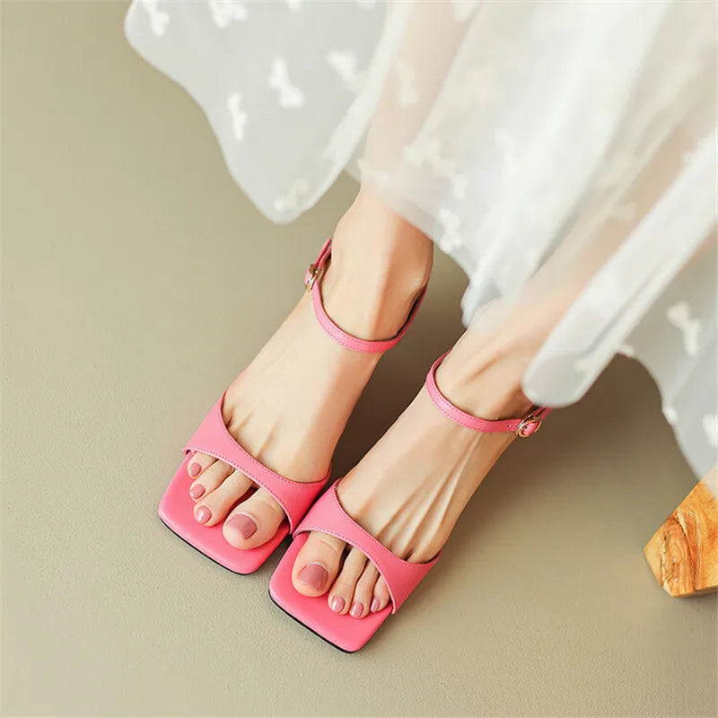 | Leather Heel Mules
