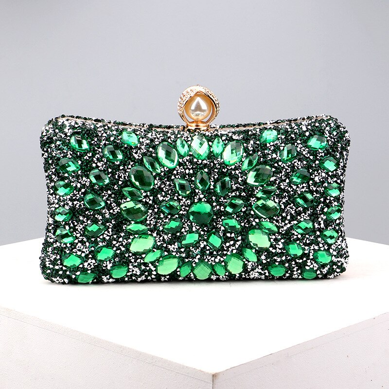 Diamond Encrusted Clutch Bag by Talia