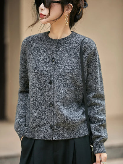 | Chunky-Knit Alpaca-Blend Cardigan