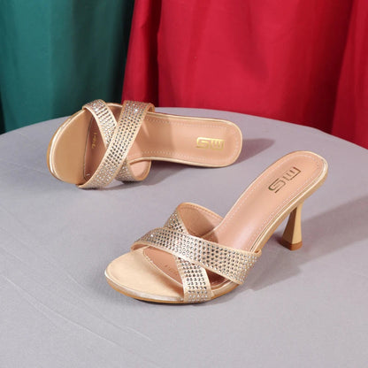 Luxury silk sandals for women with 8.5CM heels