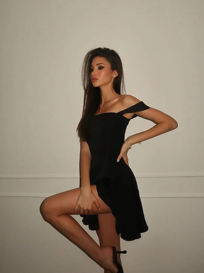 Slash Neck Sleeveless Pullover Party Dress