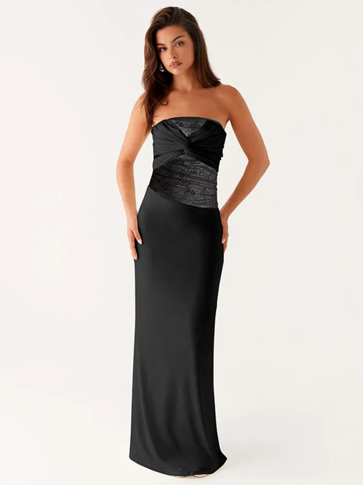 Off-shoulder Patchwork Lace Bodycon Dress