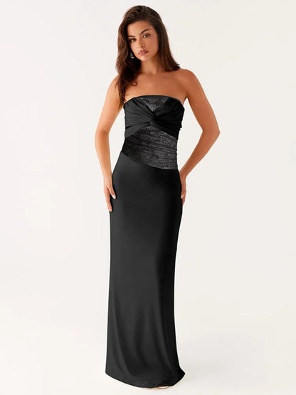 Off-shoulder Patchwork Lace Bodycon Dress