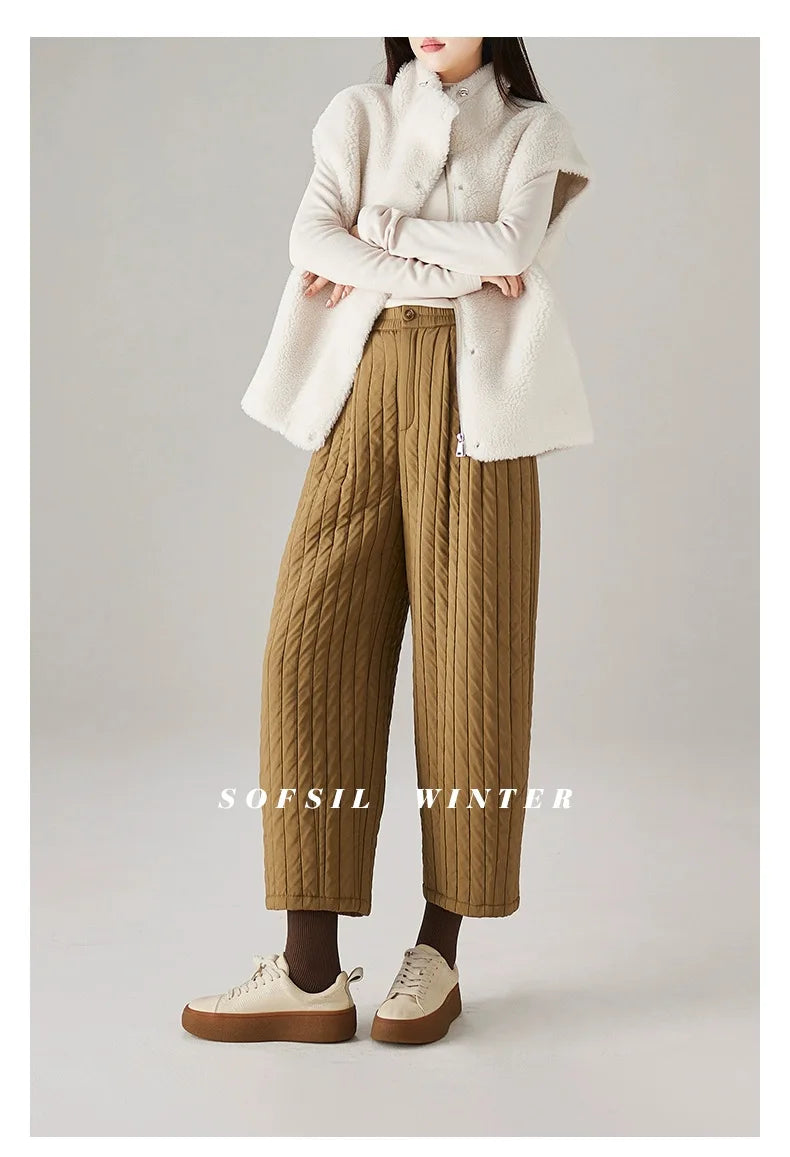 | Cotton Wide-Leg Pants