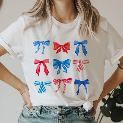 Bow Print Coquette Style T-shirt