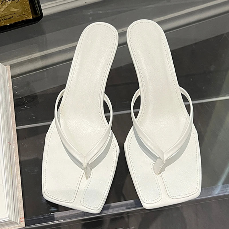 Summer Thin Heels Flip Flops Women Slipper