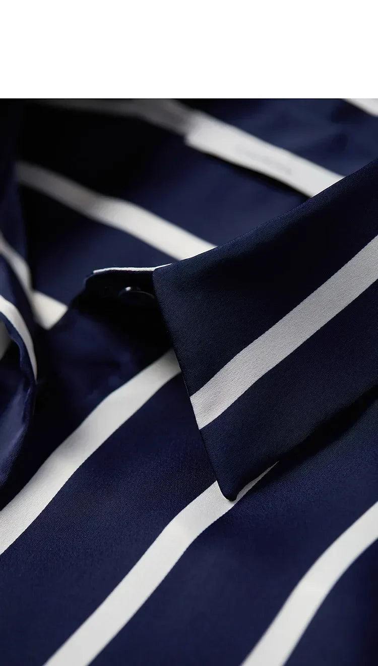 | Stripe Satin Blouse